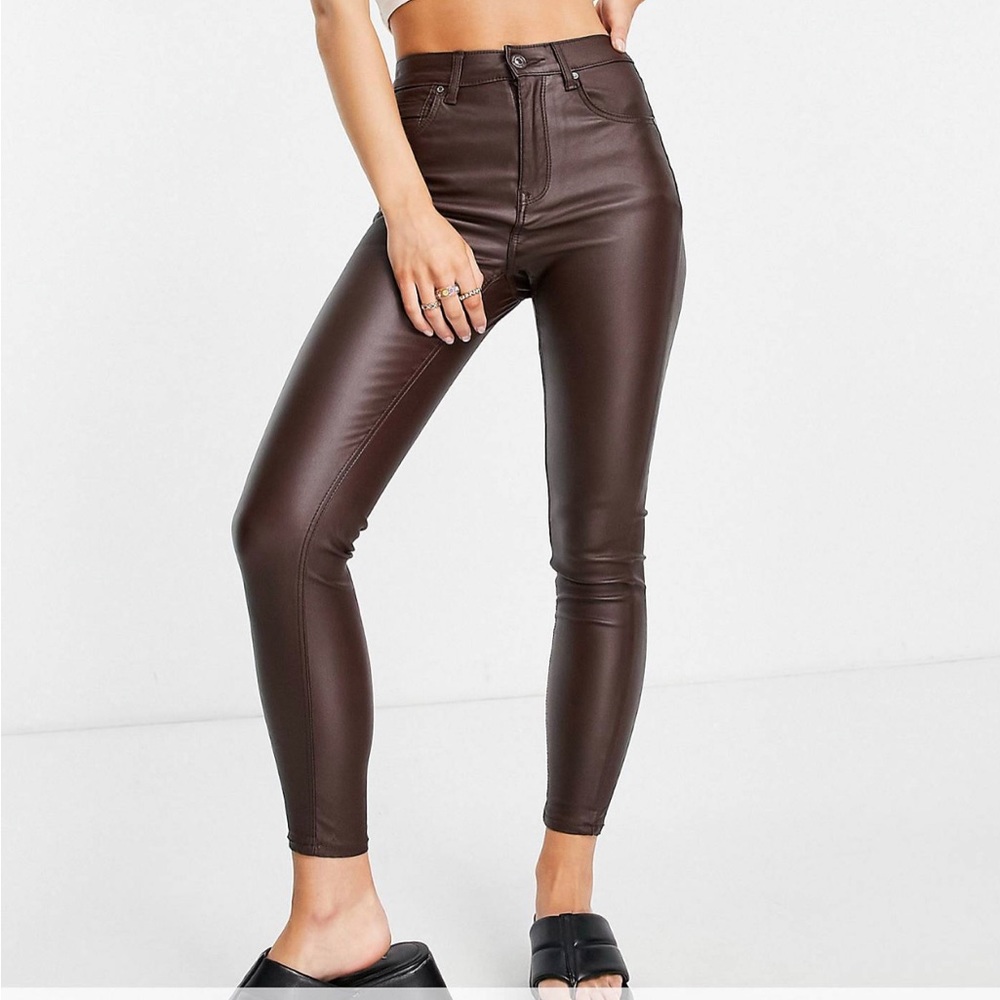 ASOS Stradivarius Brown Leather Pants